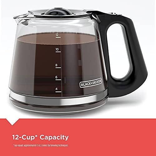 BLACK+DECKER 12-Cup* Programmable Coffeemaker, Black